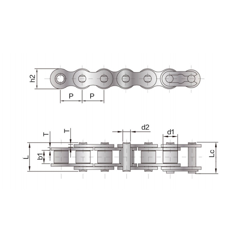 Xích con lăn có độ chính xác bước ngắn (dòng B)