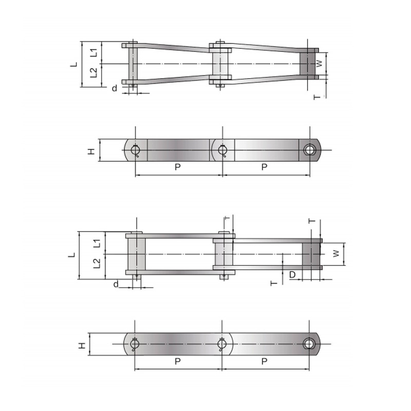 Xích ống lót bằng thép không gỉ HSS424 & HB78 (Dây chuyền thu gom bùn)