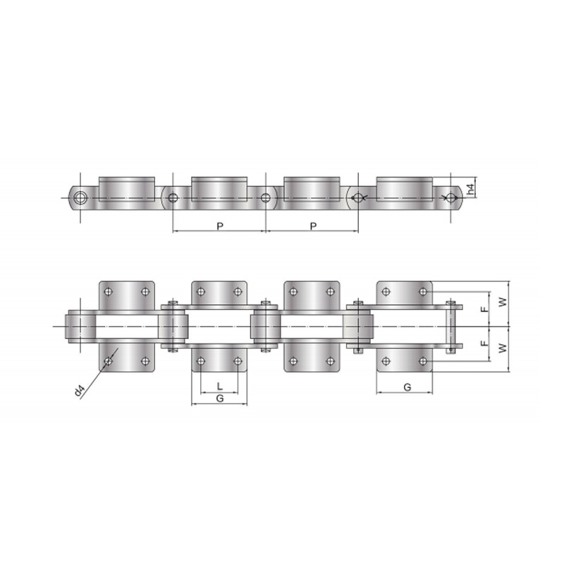 Xích băng tải có phụ kiện (M Series)